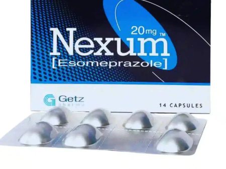 Nexum Capsules 20mg (14 Capsules) - For Acidity & Ulcers - Prescription Required Online Sale