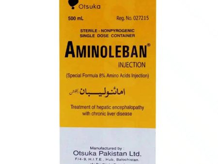 Aminoleban Injection 500ml - For Liver Health - Dermatologists.pk on Sale