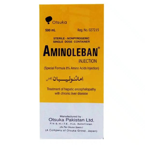 Aminoleban Injection 500ml - For Liver Health - Dermatologists.pk on Sale