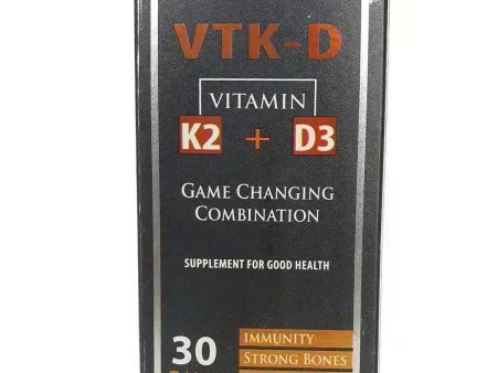 VTK Vitamin K2 + D3 Supplements (30 Tablets) | Strong Bones & Heart Health | HBM on Sale