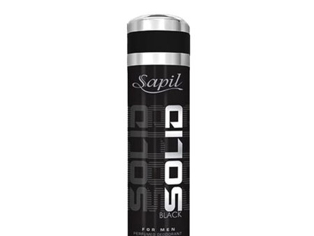 SAPIL BODY SPRAY SOLID BLACK FOR MEN 200ML Online Hot Sale