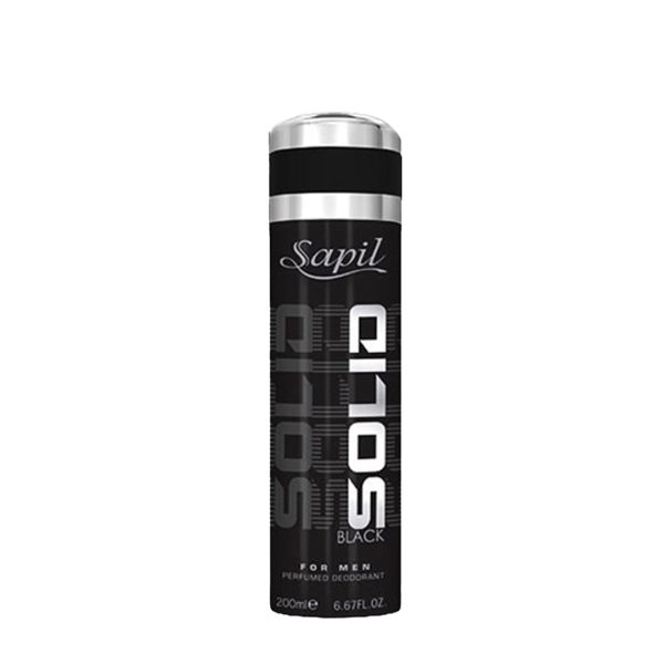 SAPIL BODY SPRAY SOLID BLACK FOR MEN 200ML Online Hot Sale