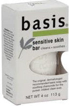 Basis Sensitive Skin Bar Cleans + Soothes 4 oz. Supply