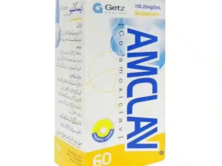 Amclav 60ml Suspension 156.25mg 5ml (Amoxicillin Clavulanic Acid) - Getz Pharma | Dermatologists.pk Online Sale