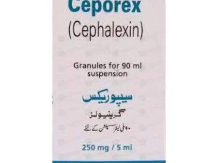 Ceporex 90ml Suspension 250mg 5ml (Cephalexin) - GlaxoSmithKline | Dermatologists.pk For Sale