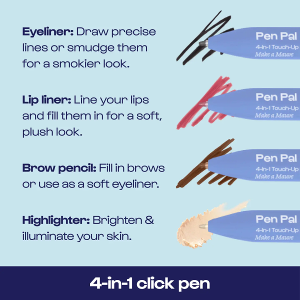 Alleyoop Pen Pal 4-in-1 Eye, Brow, Lip & Highlight Pen Hot on Sale