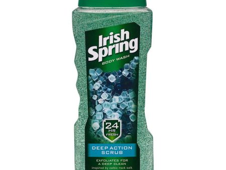 Irish Spring Body Wash DeepAction Scrub 18 oz Hot on Sale