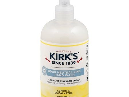 Kirk s Odor Neutralizing Hand Wash Lemon & Eucalyptus Pump 12 oz For Cheap