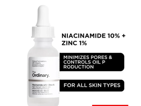 The Ordinary Niacinamide 10%+Zinc 1% Serum 30ml Hot on Sale