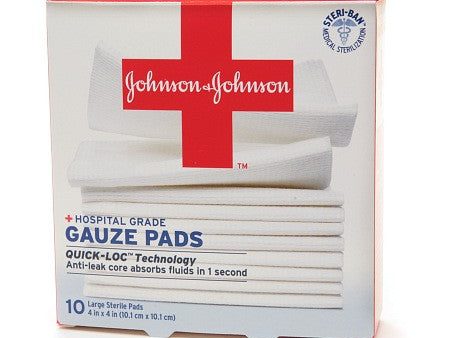 Johnson & Johnson Hospital Grade Gauze Pads 4 in x 4 in, 10 Pads Online