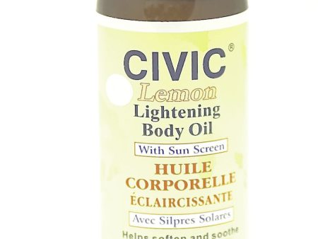 Civic Lemon Lightening Body Oil with Sunscreen 6 oz. For Sale