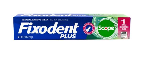 Fixodent Plus Scope Denture Adhesive Cream 2 oz Sale