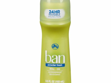 Ban Roll-On Antiperspirant Deodorant Powder Fresh 3.5 oz Online now