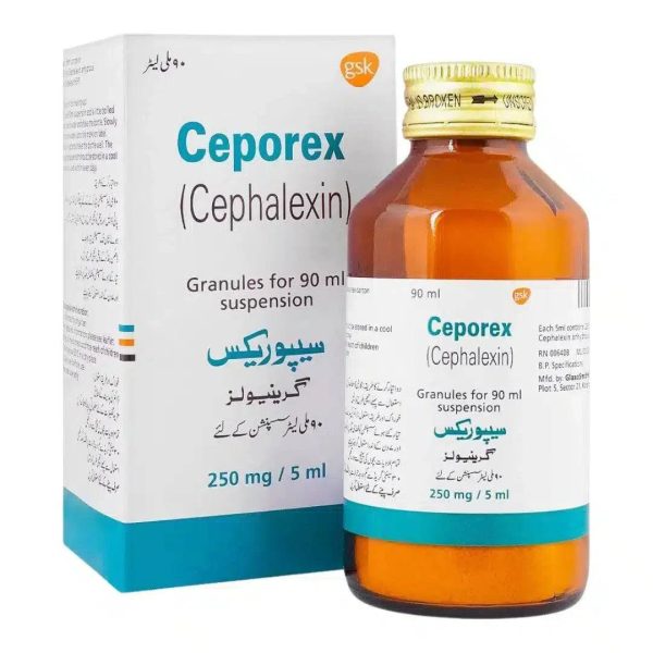 Ceporex 90ml Suspension (Cephalexin 250mg 5ml) on Sale