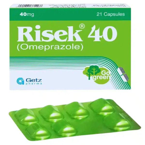 Risek Capsules 40mg (21 Capsules ) - For GERD - Prescription Required For Discount