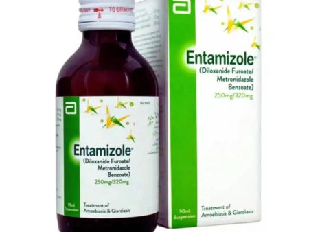 Entamizole 90ml Suspension (Diloxanide Furoate & Metronidazole) - Treat Amoebiasis & Giardiasis For Discount