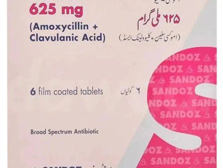 Amoxi-Clav Tablets 625mg (6 Tablets) - Sandoz | Dermatologists.pk Online