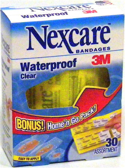 Nexcare Bandages 3M Waterproof Clear Assortment 30 ea. Cheap