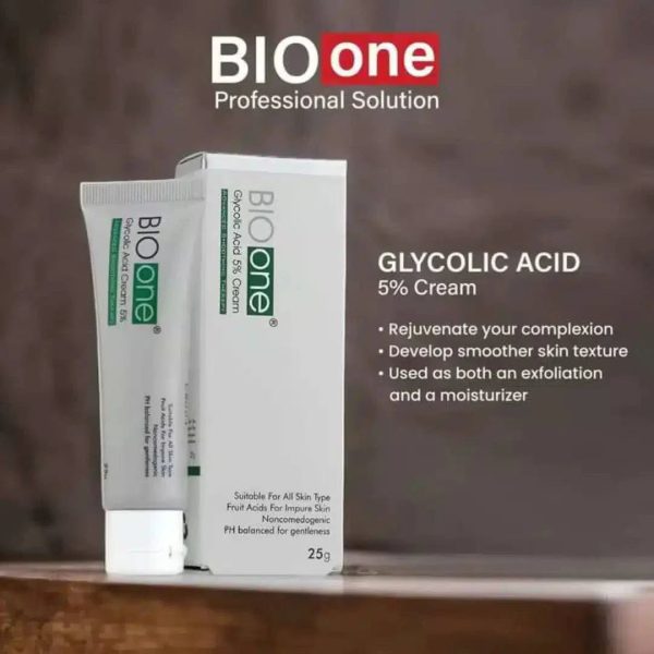 Bio One Glycolic Acid 5% Cream | Gentle Exfoliation for Smoother Skin For Sale