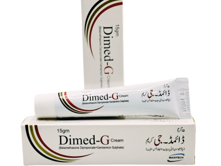 Dimed-G Cream (15g) | Betamethasone & Gentamicin | Anti-Inflammatory & Antibacterial Skin Cream | Dermatologists.pk Hot on Sale