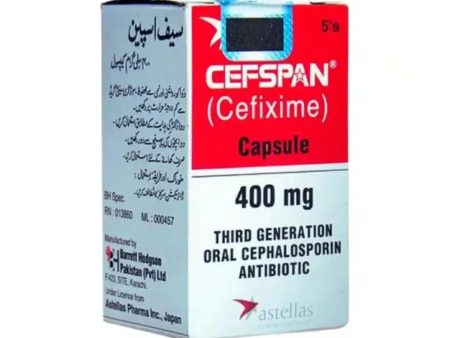 Cefspan 400mg Capsules | Bacterial Infection Treatment | 5 Capsules | Buy Online in Pakistan - Dermatologists.pk Online Sale