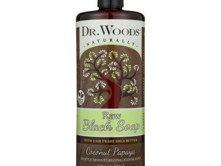 Dr. Woods Naturally Raw Black Soap Coconut Papaya 32 oz Online Sale