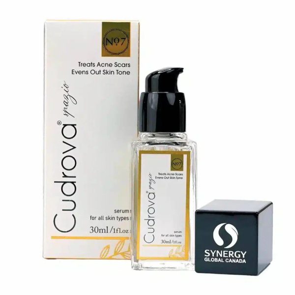 Cudrova Synergy Acne Scar Treatment & Skin Tone Evening Serum No. 7 for All Skin Types (30ml) - Made in Canada Fashion