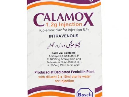 Calamox IV Injection 1.2g (Amoxicillin Clavulanic Acid) - Bosch Pharmaceuticals | Dermatologists.pk Fashion