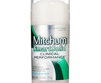 Mitchum SmartSolid Clinical Performance Antiperspirant Deodorant Stick Unscented  2.5 oz Fashion