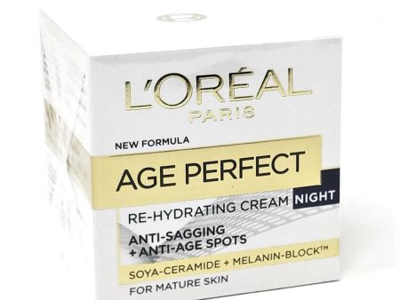 L oreal Paris Age Perfect Re-Hydrating Cream Night for Mature Skin 50 ml on Sale