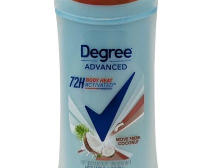 Degree Advanced 72H Solid Antiperspirant Move Fresh Coconut 2.6 oz Fashion