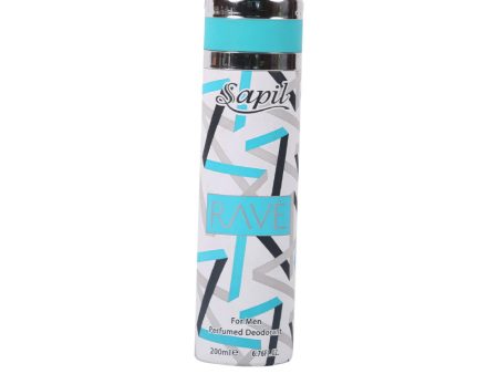 SAPIL BODY SPRAY RAVE FOR MEN 200ML For Discount