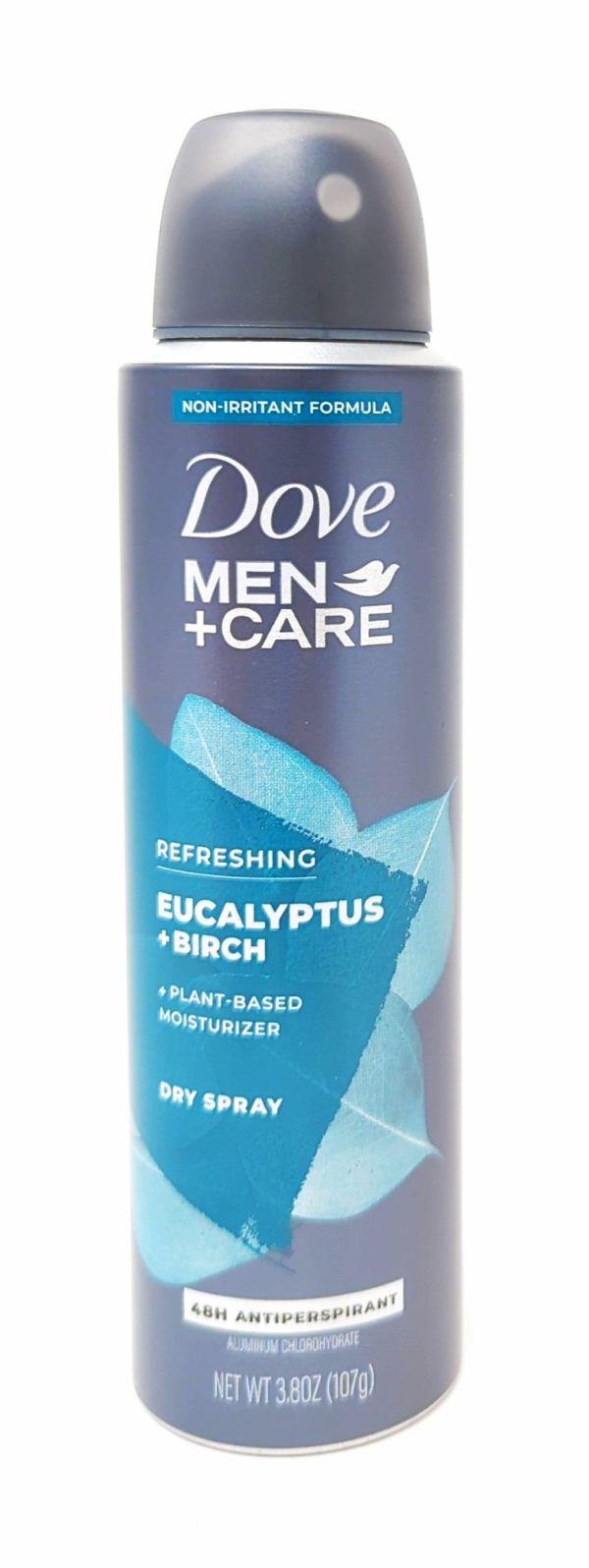 Dove Men + Care Antiperspirant Dry Spray Refreshing Eucalyptus + Birch 3.8 oz Supply