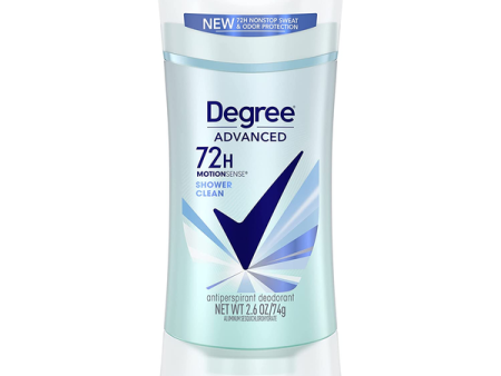 Degree Advanced 72H MotionSense Solid Antiperspirant Shower Clean 2.6 oz Online Hot Sale