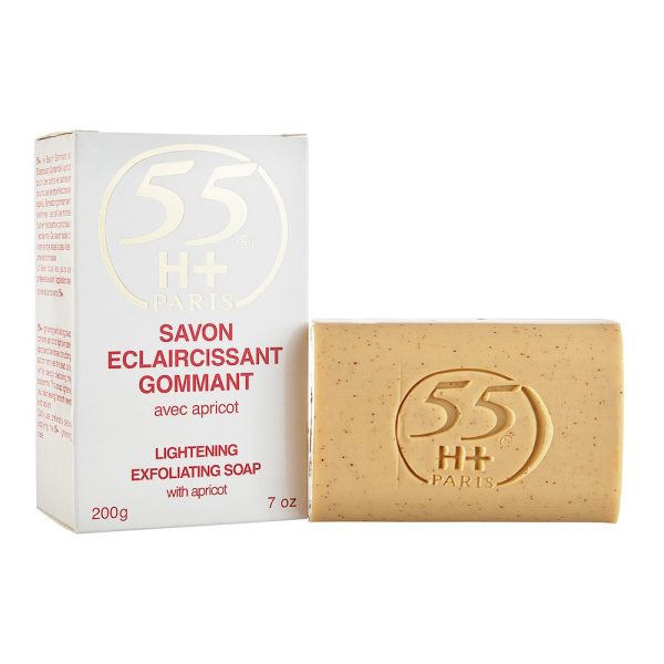 55H+ Lightening Exfoliating Soap with Apricot 7 oz For Cheap