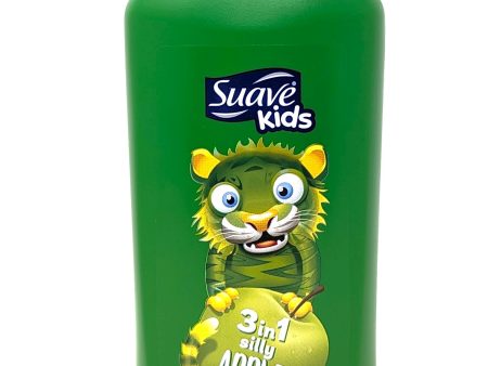 Suave Kids 3in1 Silly Apple Shampoo Conditioner Bodywash 18 oz Hot on Sale