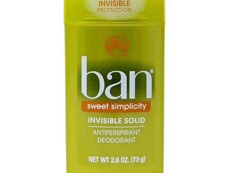 Ban Invisible Solid Antiperspirant Deodorant Sweet Surrender 2.6 oz Online