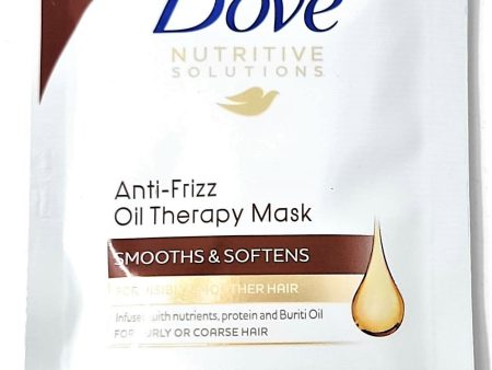 Dove Nutritive Solutions Anti-Frizz Oil Therapy Mask 1.5 oz Online Hot Sale