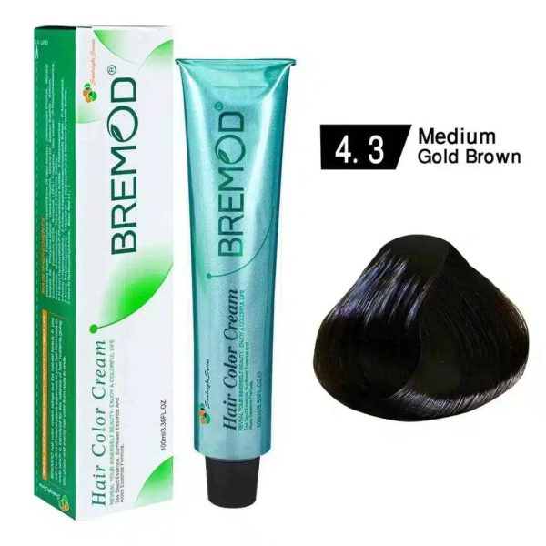 Bremod Hair Color 4.3 Medium Golden Brown | Dermatologists.pk For Cheap