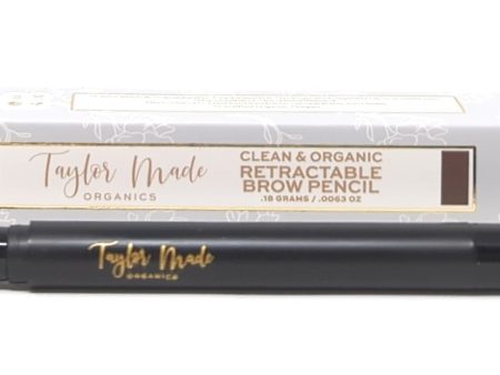 Taylor Made Organics Clean & Organic Retractable Brow Pencil Deep Brown .18 grams Fashion