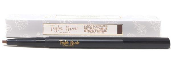 Taylor Made Organics Clean & Organic Retractable Brow Pencil Deep Brown .18 grams Fashion