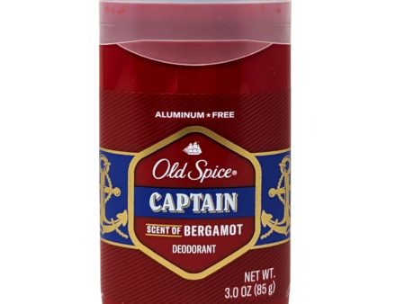 Old Spice Deodorant Solid Captain Scent of Bergamot 3 oz For Discount