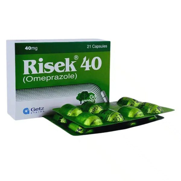 Risek Capsules 40mg (21 Capsules ) - For GERD - Prescription Required For Discount