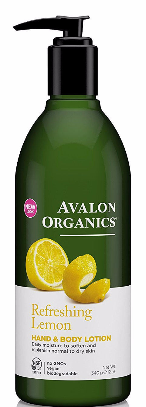 Avalon Organics Refreshing Lemon Hand & Body Lotion 12 oz Supply