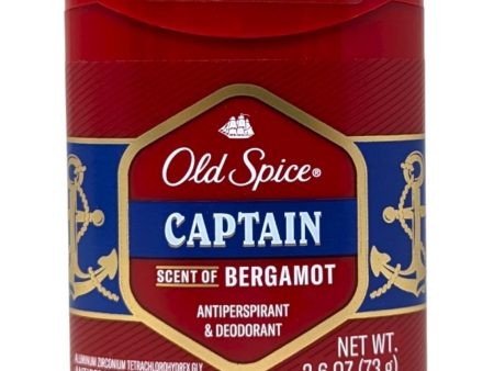 Old Spice Antiperspirant Solid Captain 2.6 oz For Discount