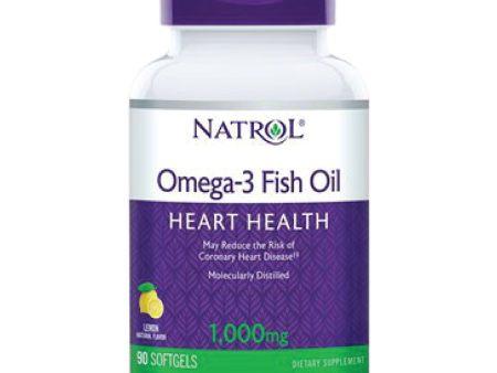 Natrol Omega-3 Fish Oil 1000mg 60 softgels Bottle For Discount